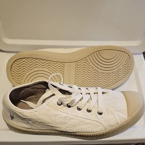 AllSaints White Canvas Sneakers